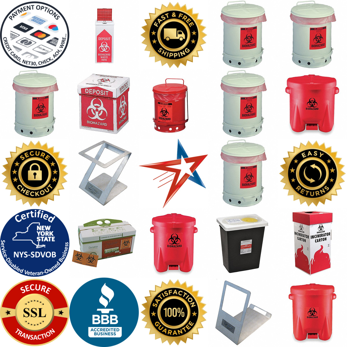A selection of Biohazard Waste Cans products on GoVets