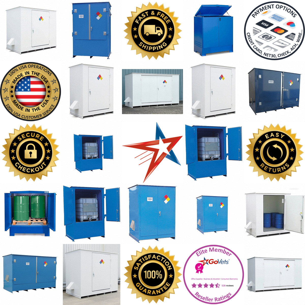 A selection of Hazardous Material Storage Buildings and Lockers products on GoVets