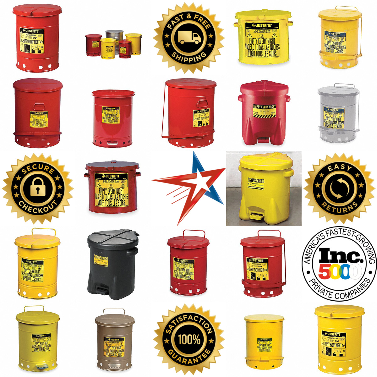 A selection of Oily Waste Cans products on GoVets