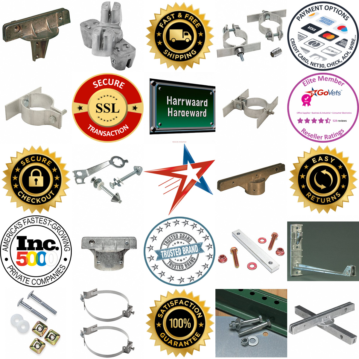 A selection of Sign Mounting Hardware and Brackets products on GoVets