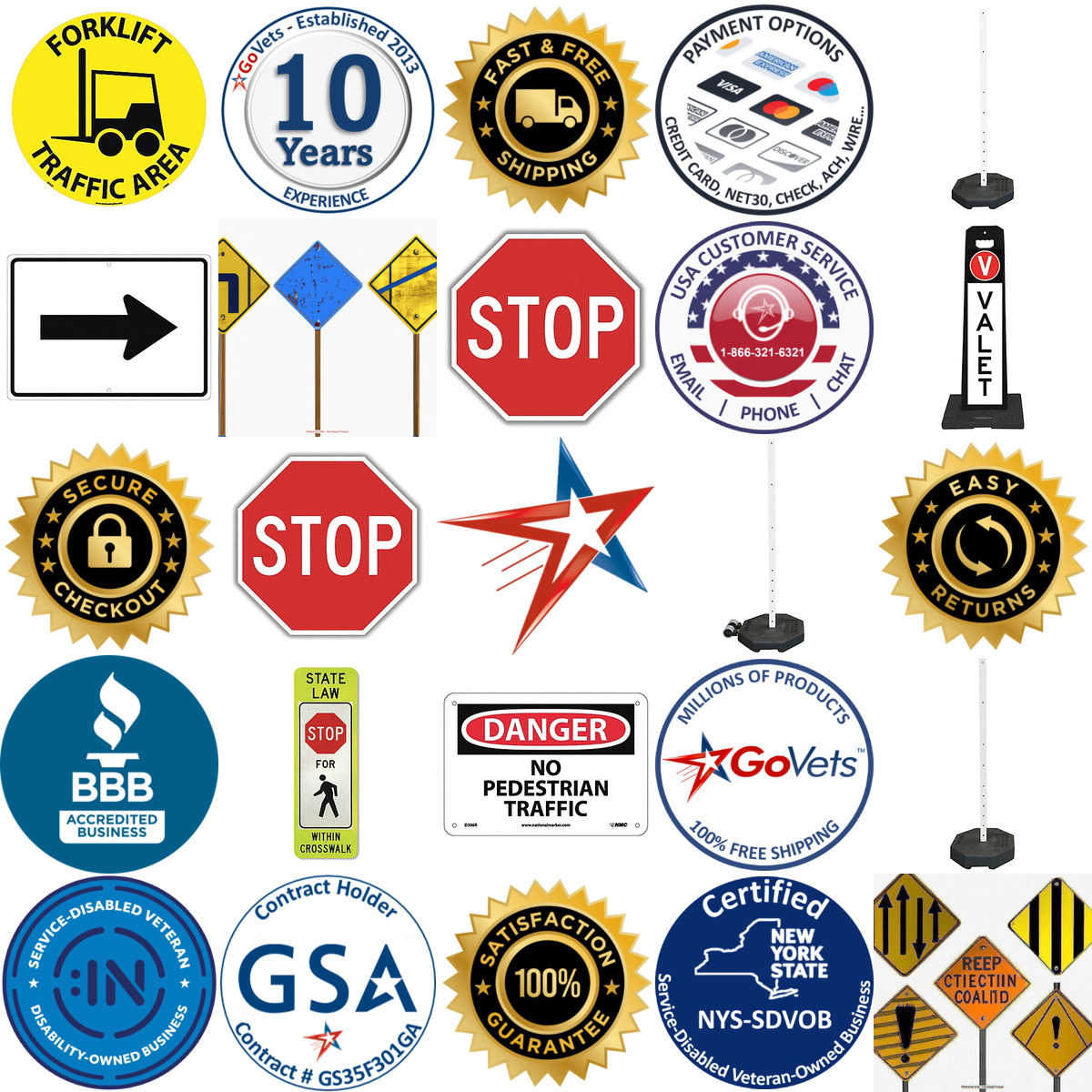 A selection of Traffic Signs products on GoVets