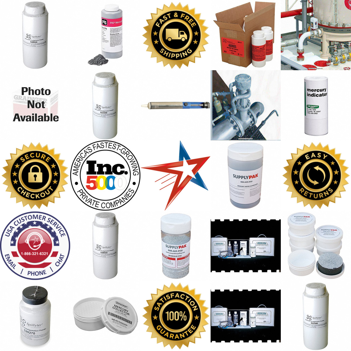 A selection of Mercury and Heavy Metal Spill Control products on GoVets