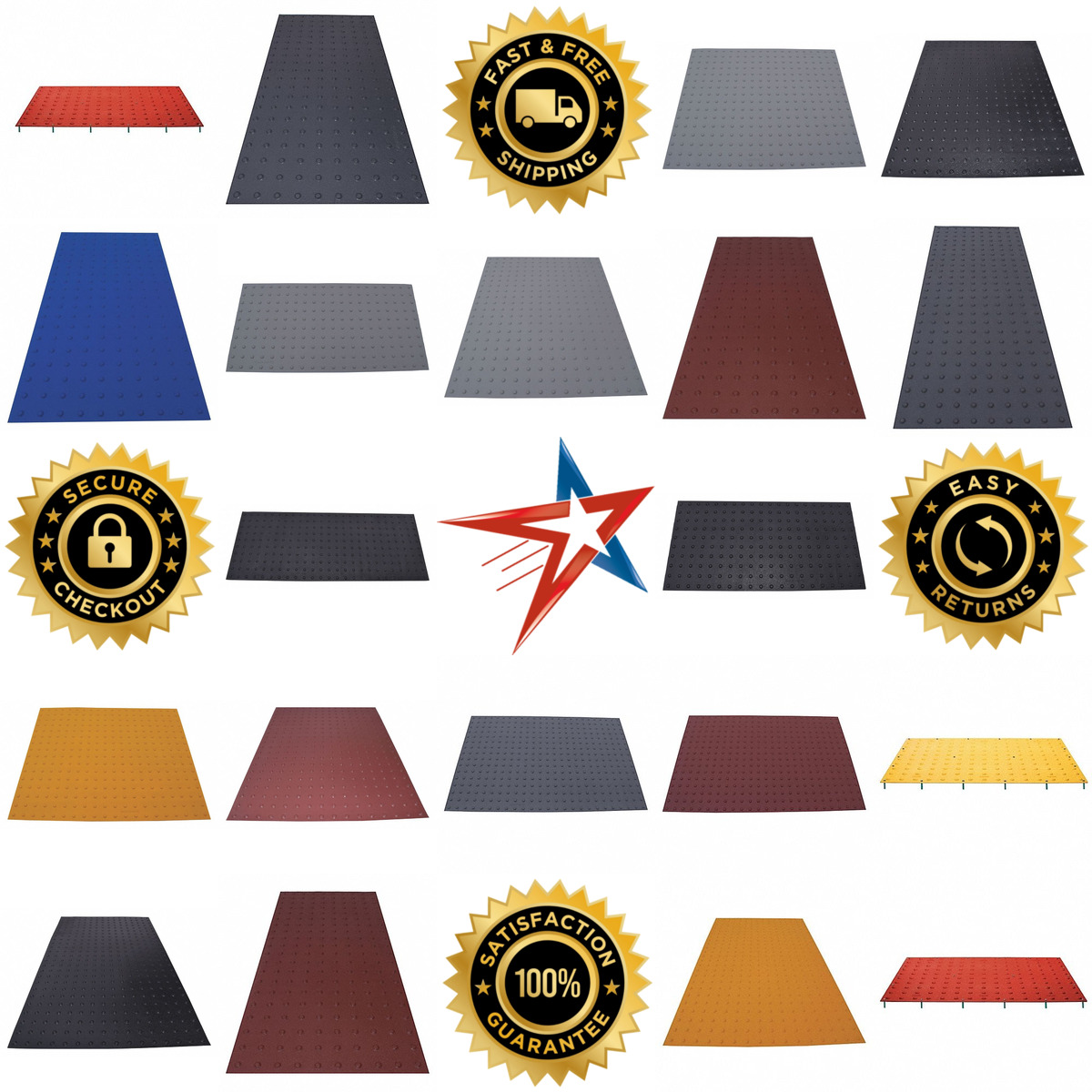 A selection of Detectable Warning Tiles products on GoVets
