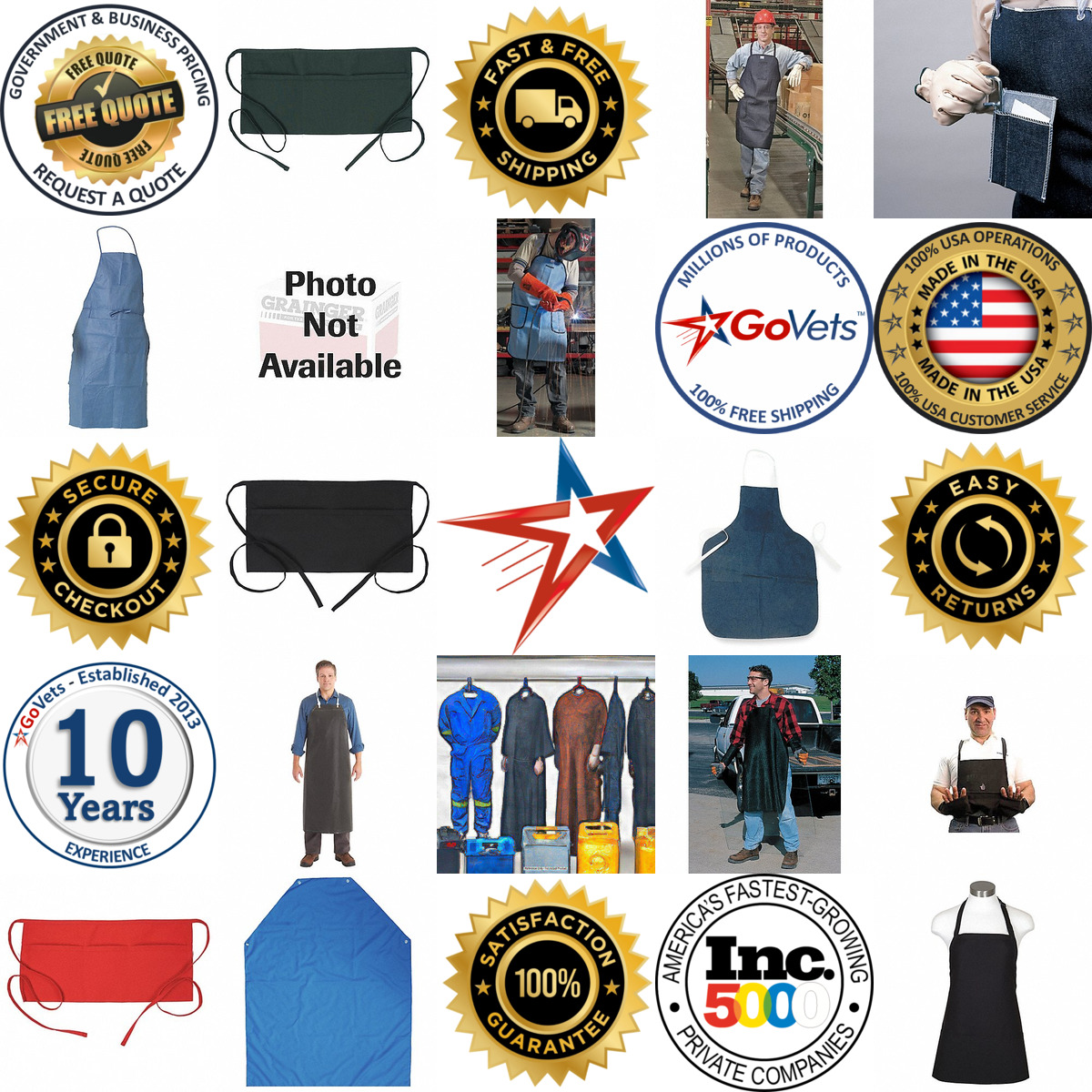 A selection of Shop and Work Aprons products on GoVets