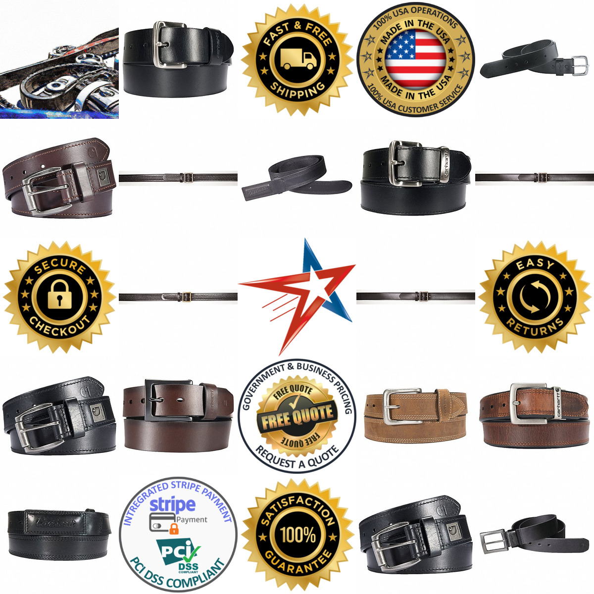 A selection of Work Belts products on GoVets