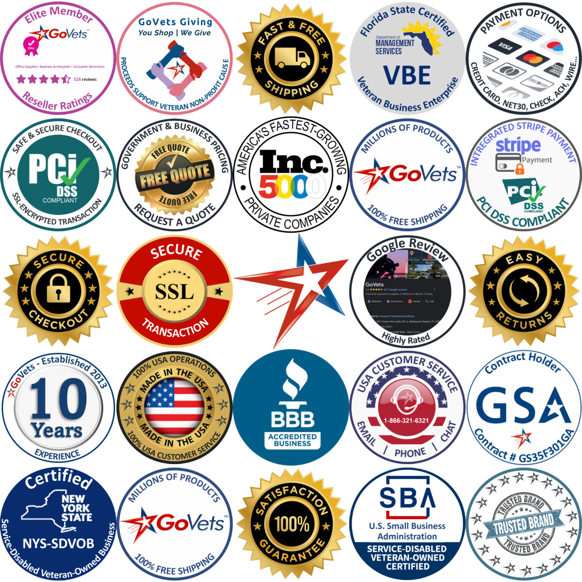 A selection of Security Seals products on GoVets