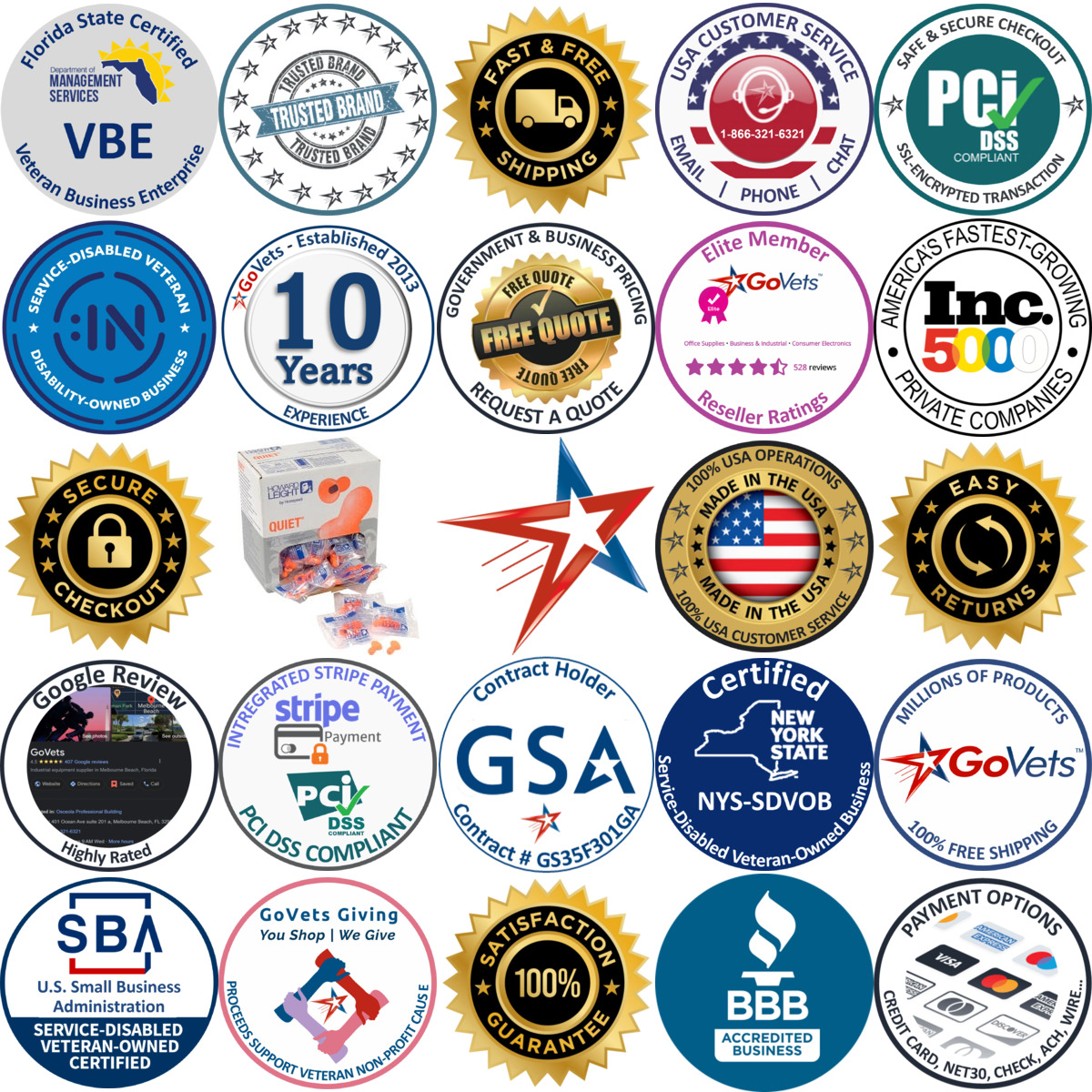 Millions of Products A selection of Safety and Security products on GoVets