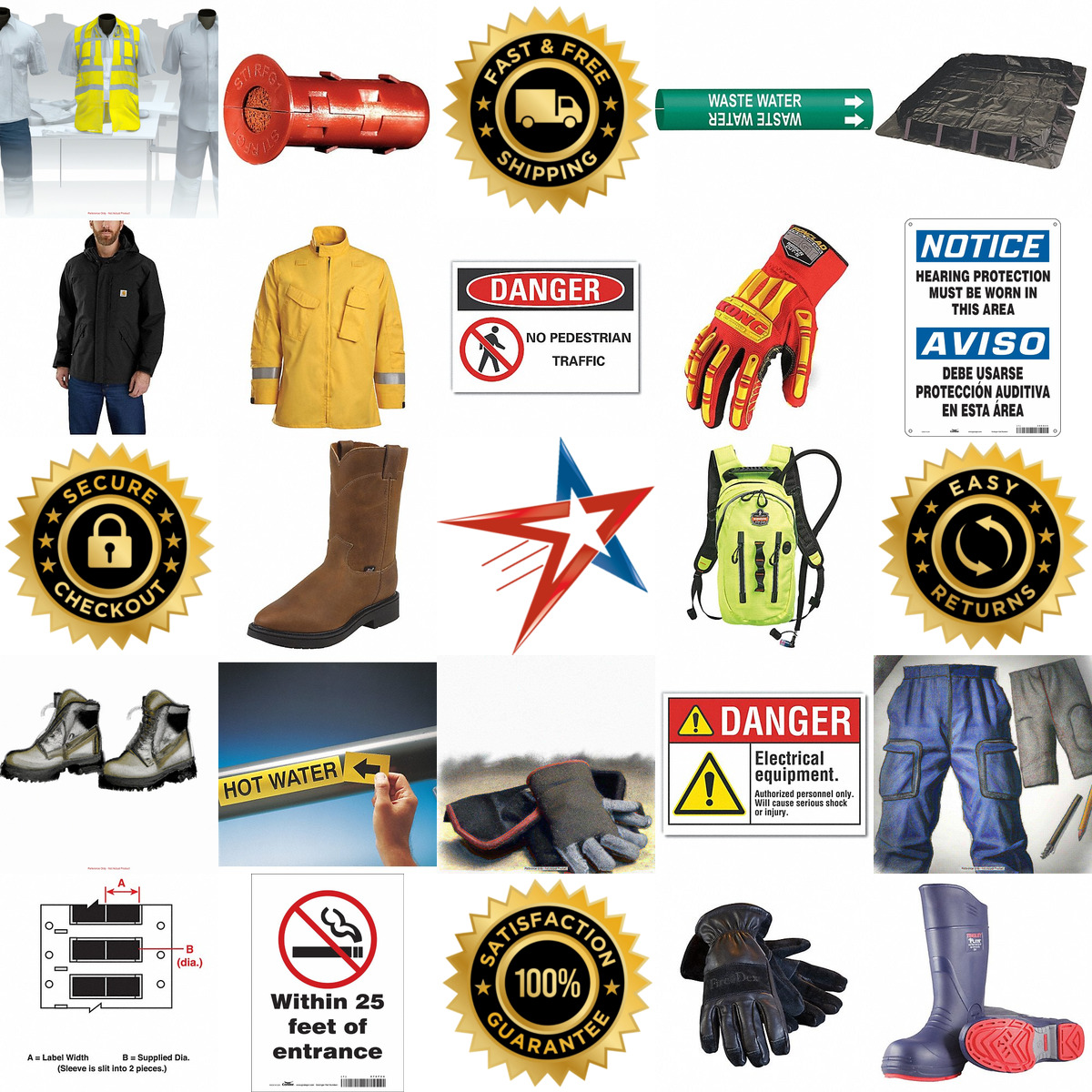 A selection of Safety products on GoVets