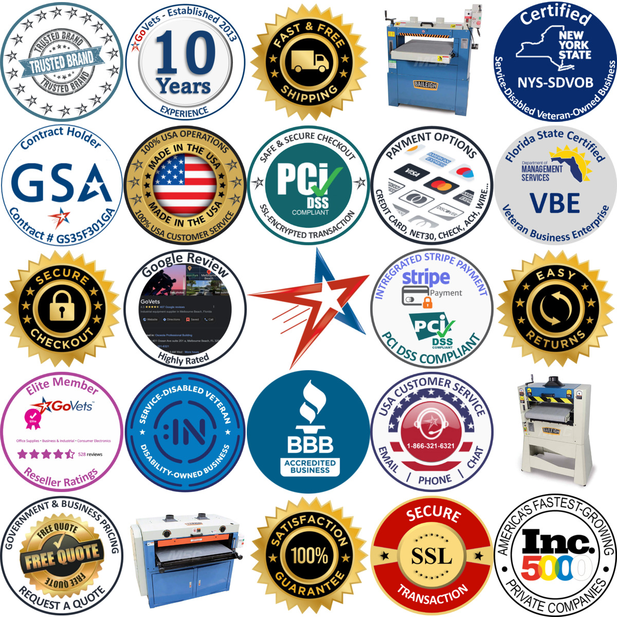 Millions of Products A selection of Baileigh products on GoVets