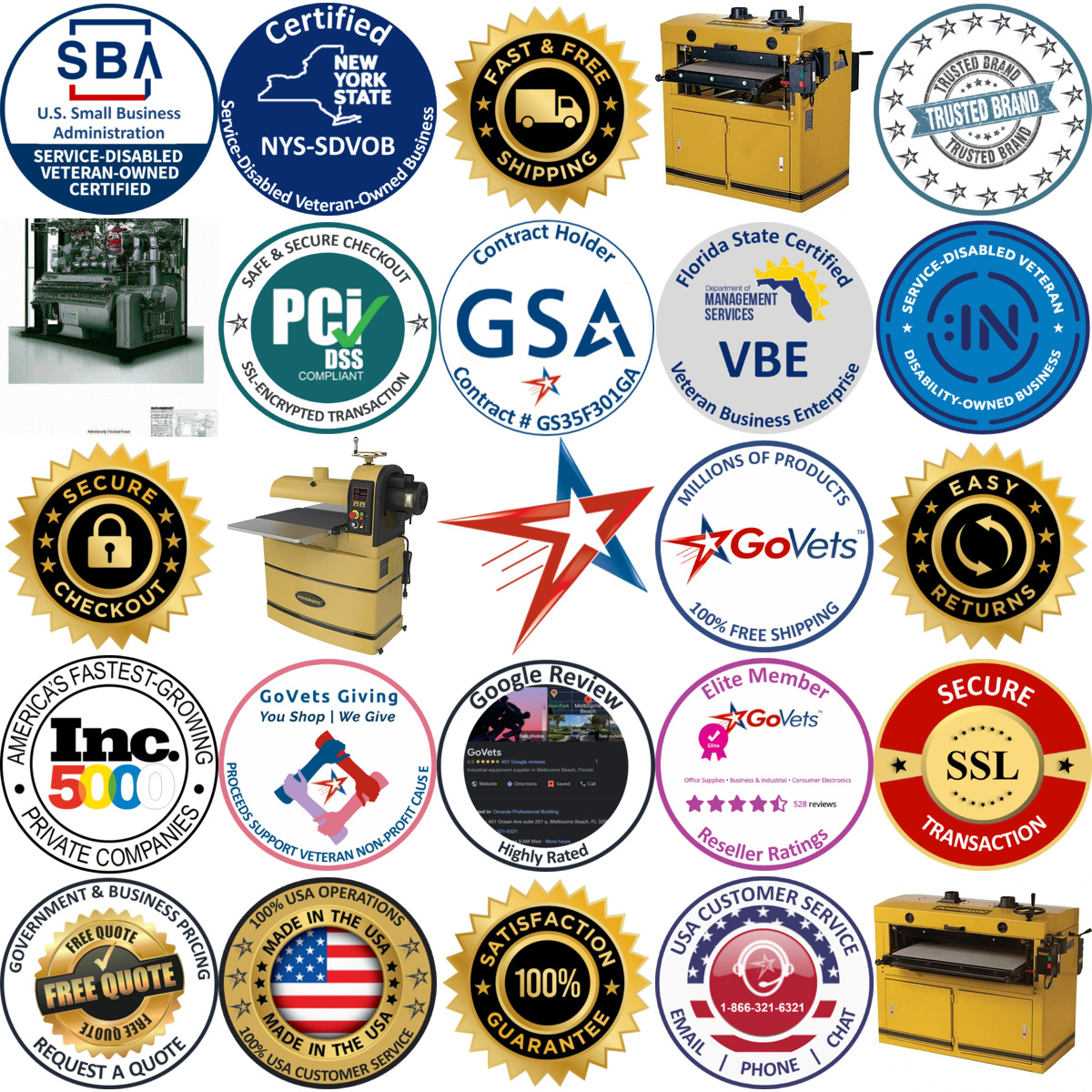 A selection of Powermatic products on GoVets