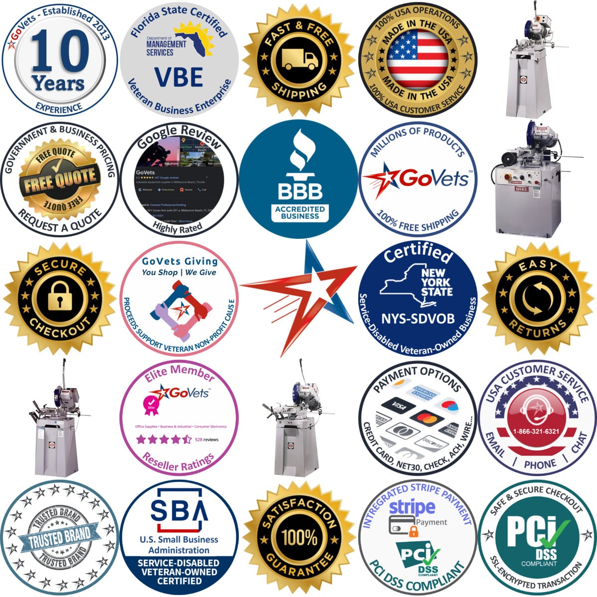 Millions of Products A selection of Dake products on GoVets