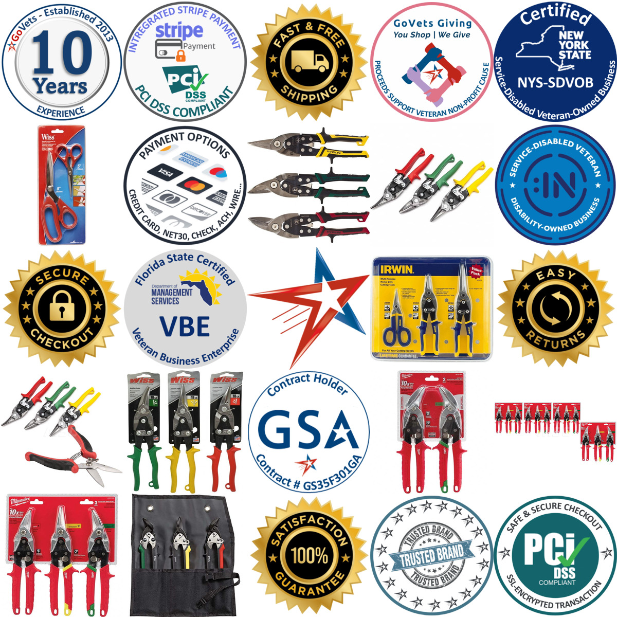 Millions of Products A selection of Snip and Shear Sets products on GoVets