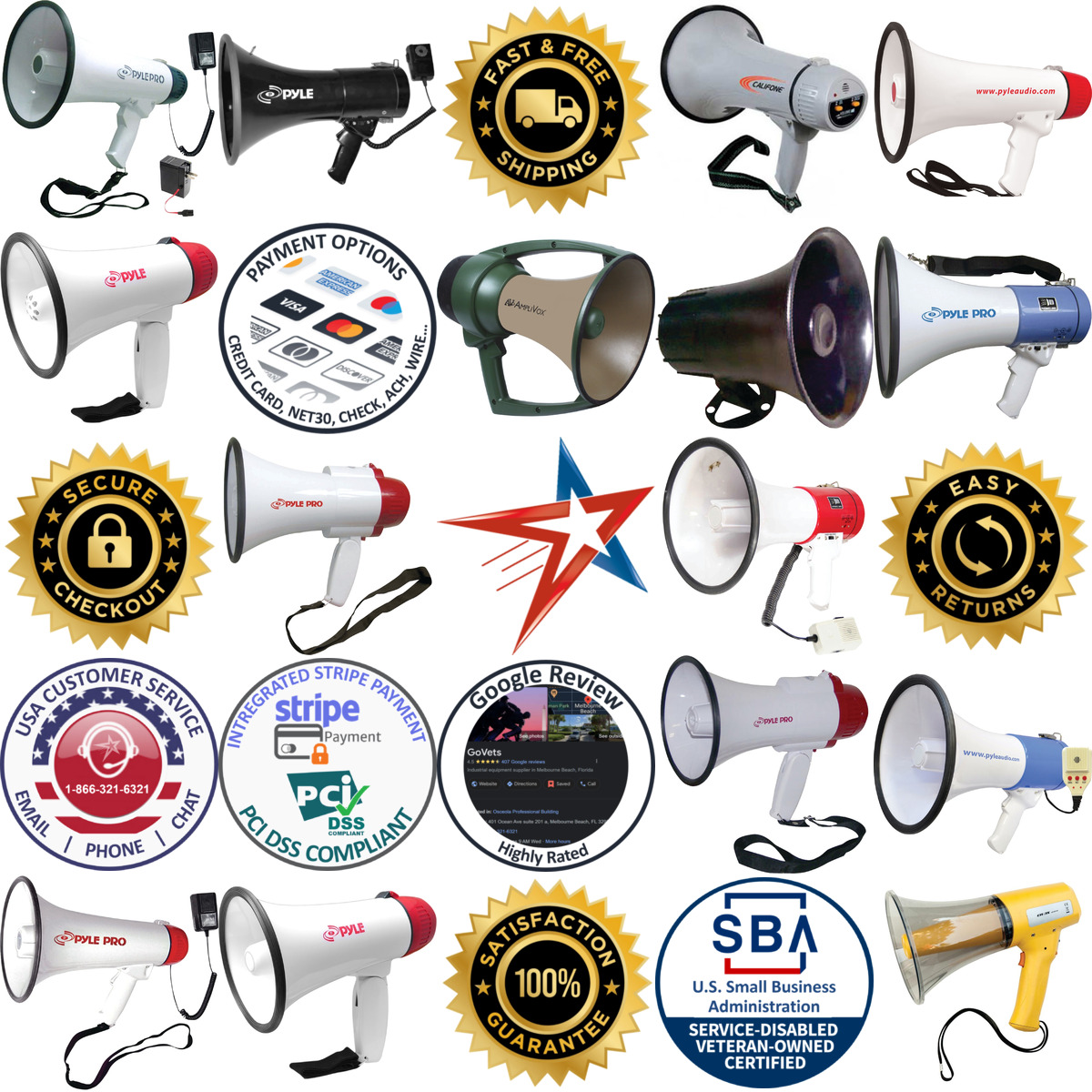 Millions of Products A selection of Megaphones products on GoVets