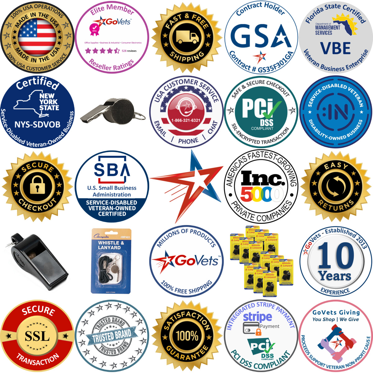 Millions of Products A selection of Whistles products on GoVets