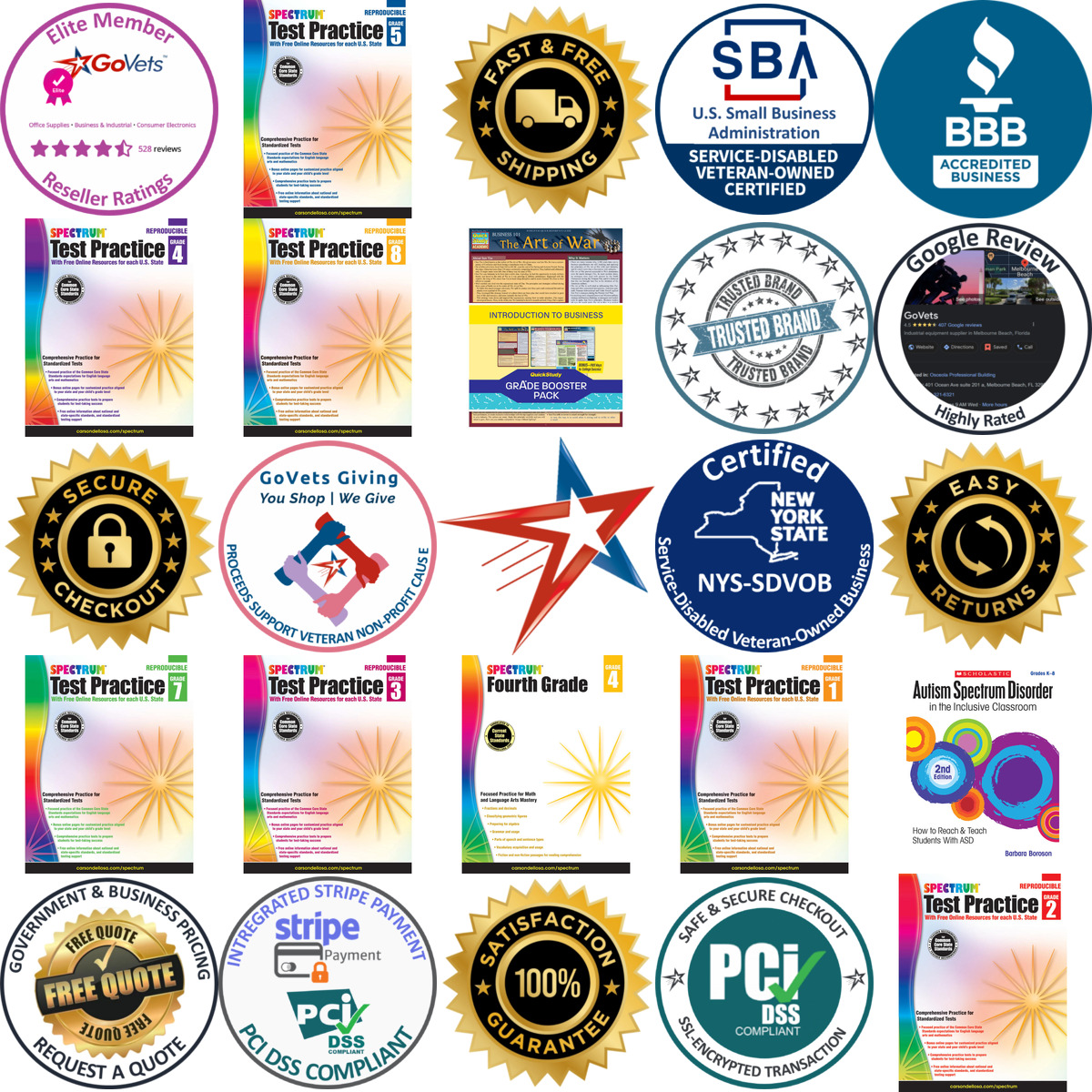 Millions of Products A selection of Professional Development products on GoVets