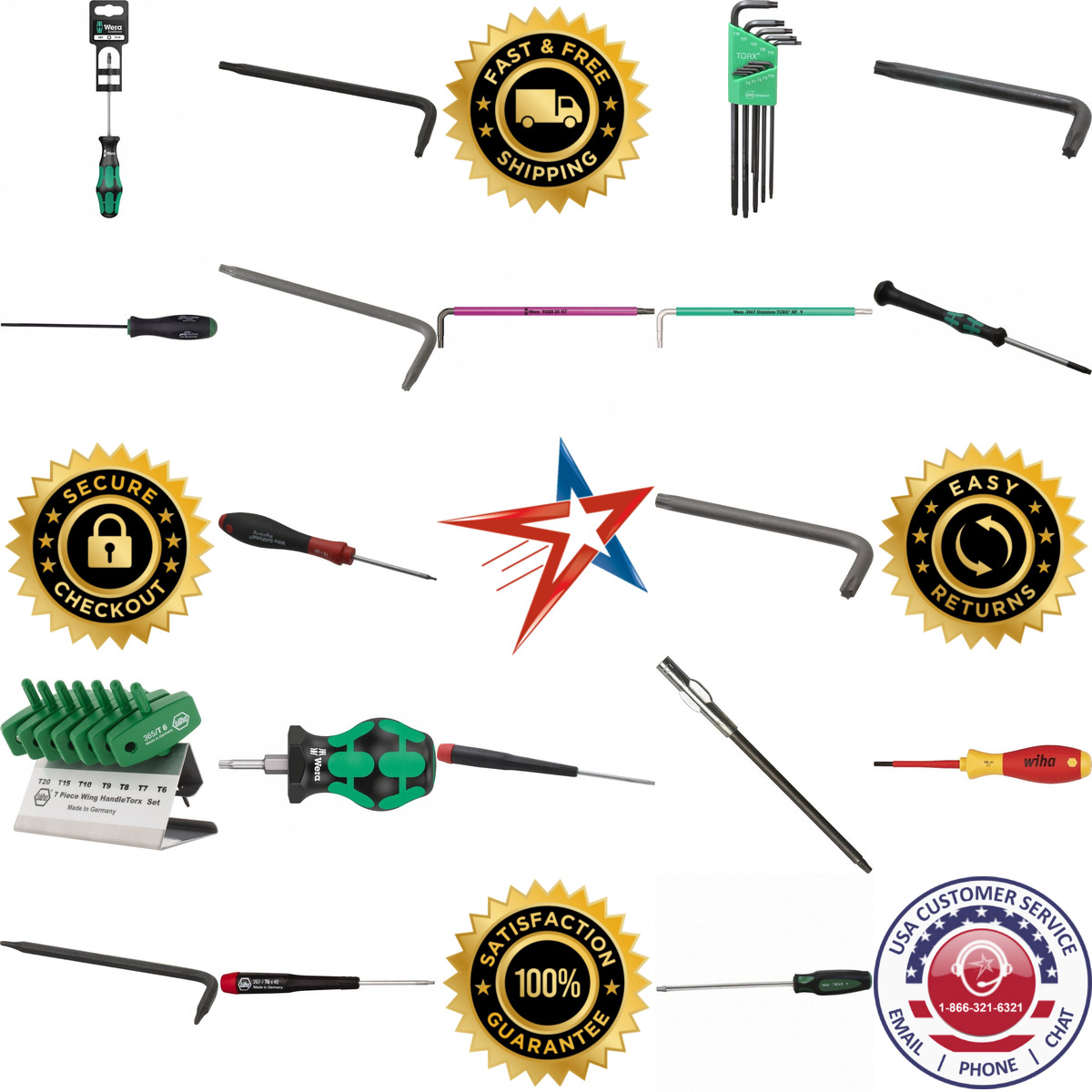 Millions of Products A selection of Torx Keys Drivers and Bits products on GoVets