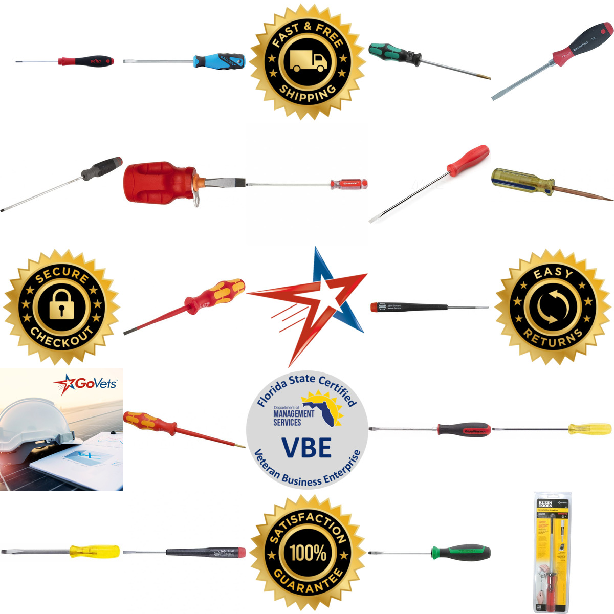 A selection of Slotted Screwdrivers products on GoVets