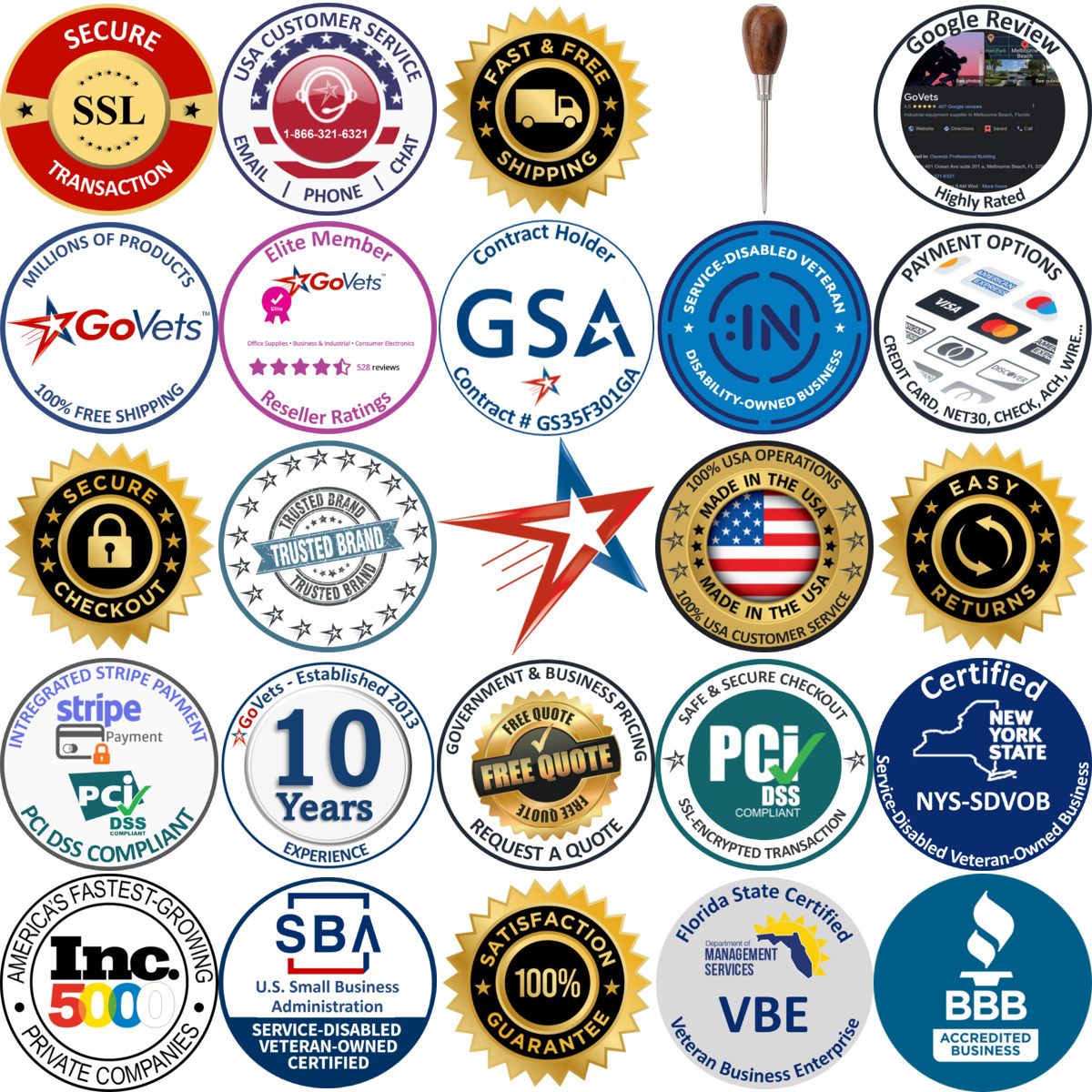 A selection of Empire Level products on GoVets