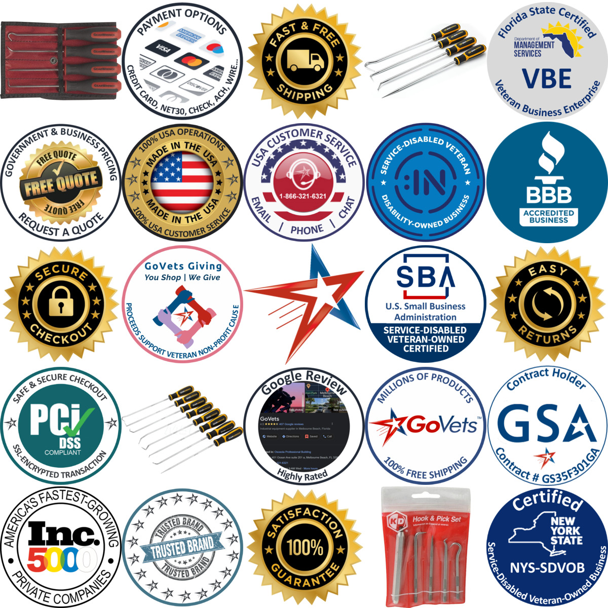 A selection of Gearwrench products on GoVets