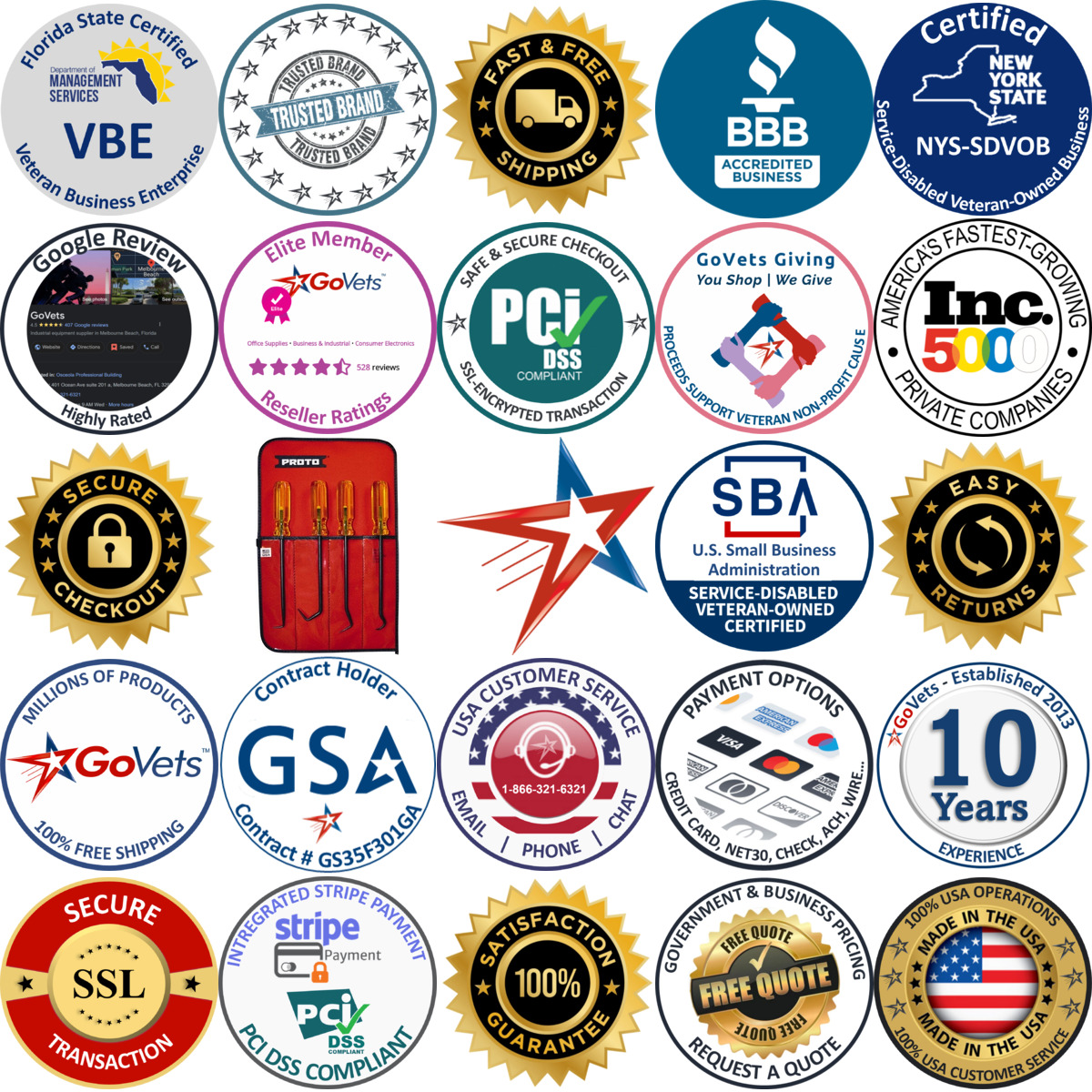 A selection of Proto products on GoVets