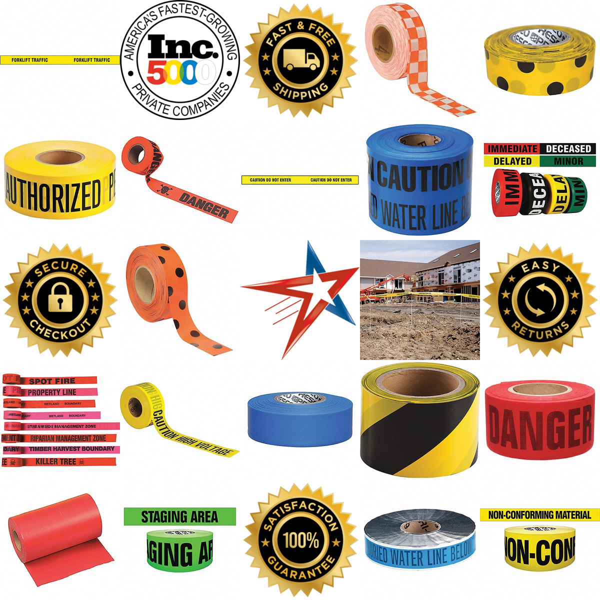 A selection of Barrier Flagging and Underground Tapes products on GoVets