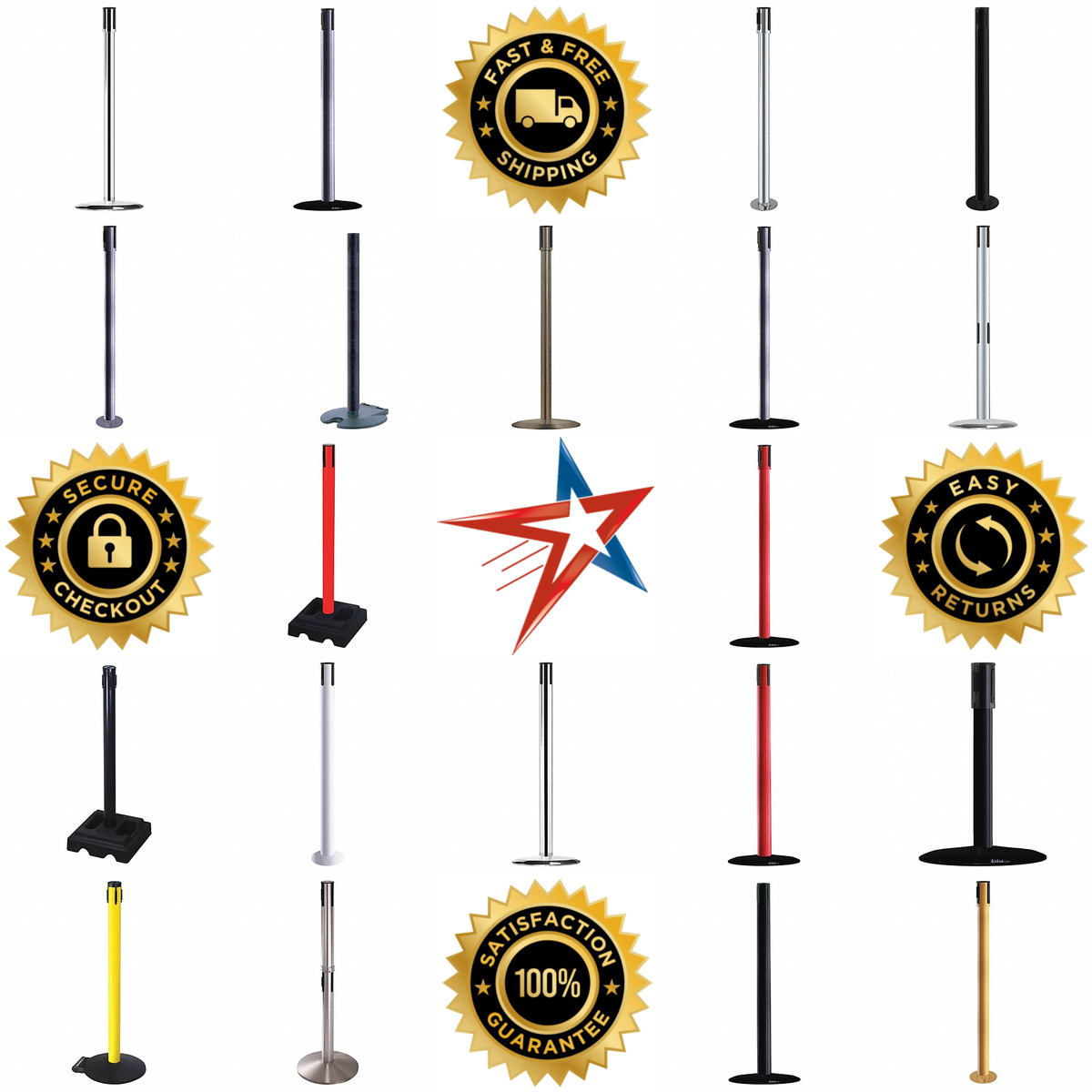 A selection of Belt Barrier Receiver Posts products on GoVets
