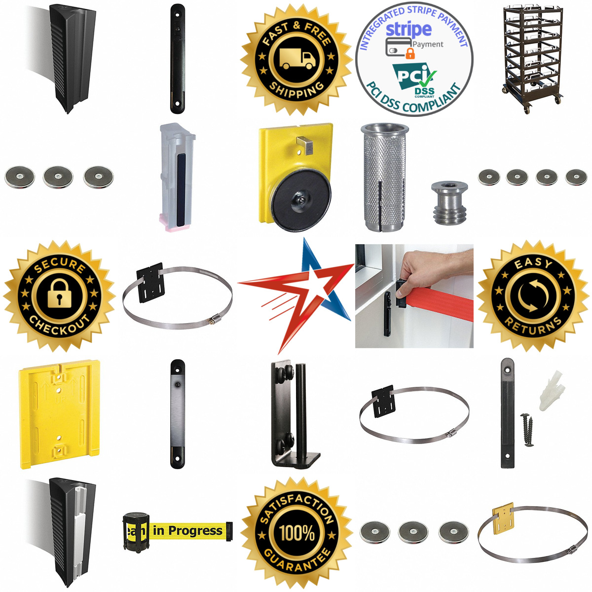 A selection of Belt Barrier and Post Accessories products on GoVets