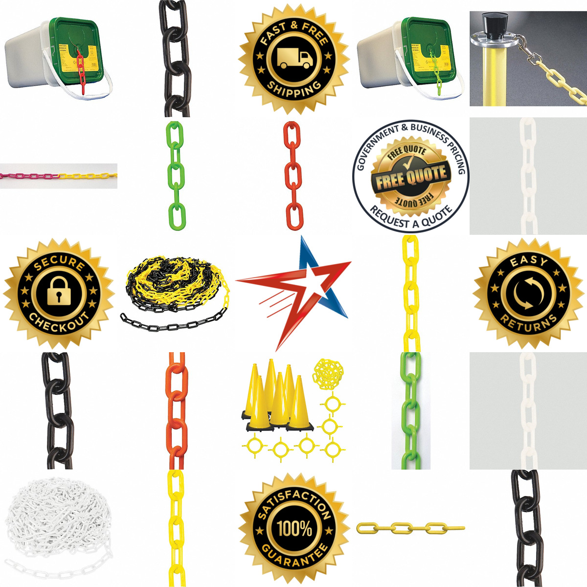 A selection of Plastic Chain Barriers products on GoVets