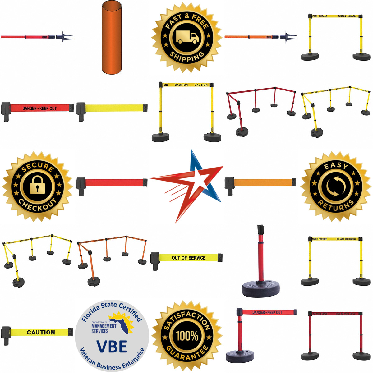 A selection of Portable Safety Barrier System Components products on GoVets