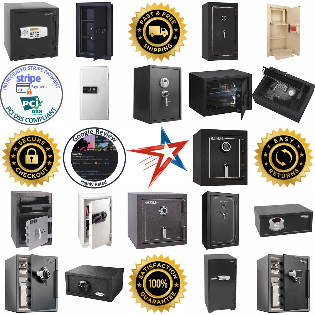 A selection of Floor and Wall Safes products on GoVets