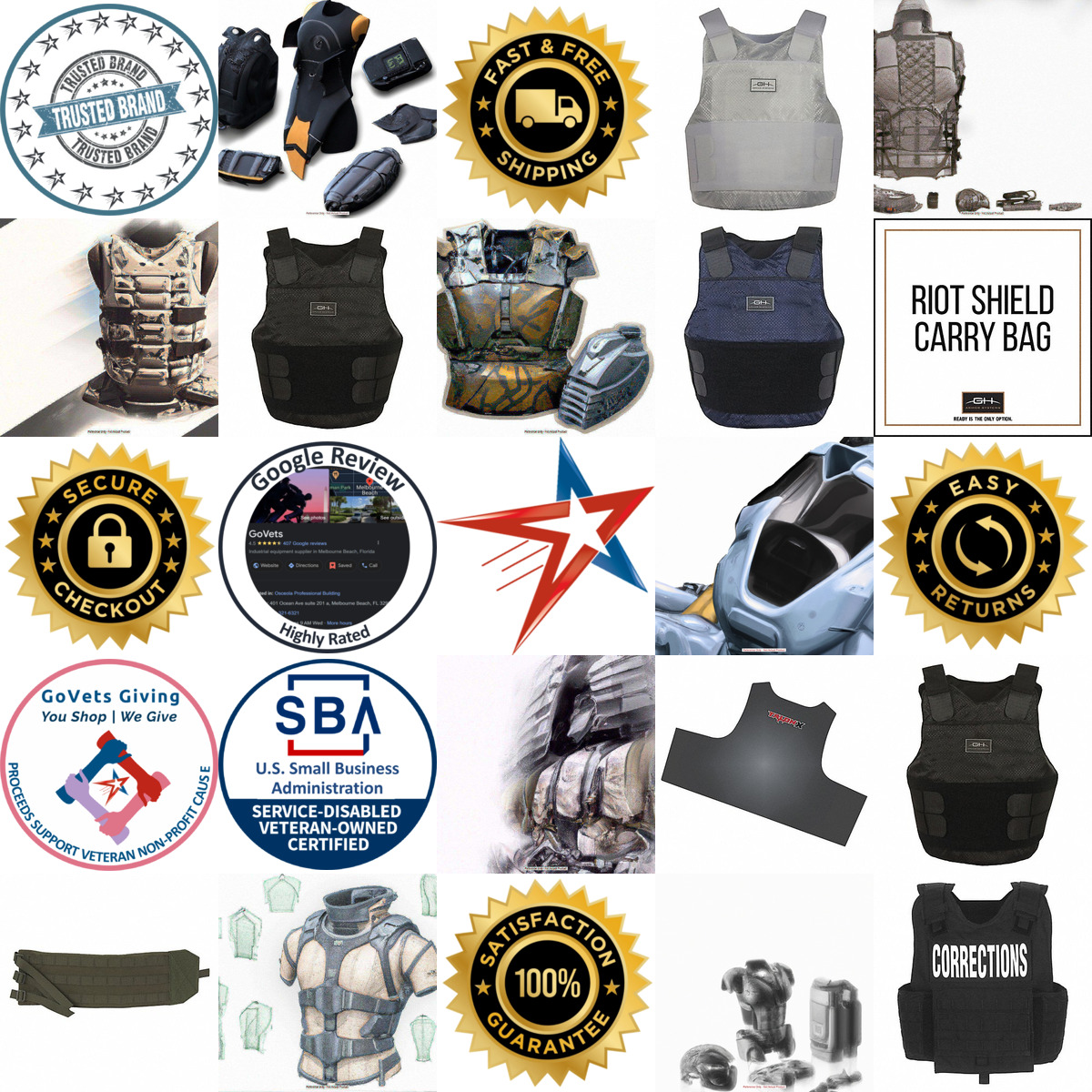 A selection of Body Armor Accessories products on GoVets
