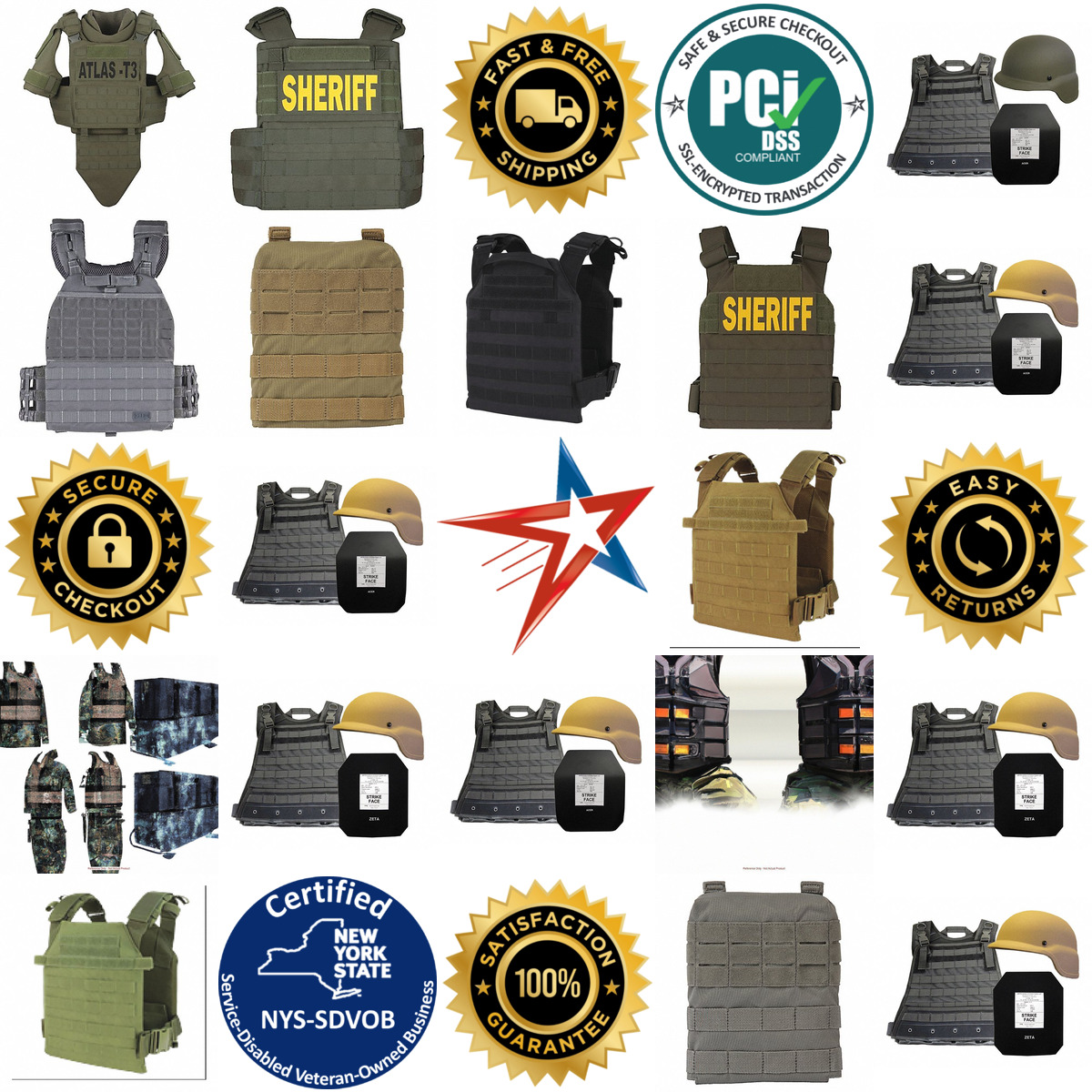 A selection of Body Armor Vests and Plate Carriers products on GoVets
