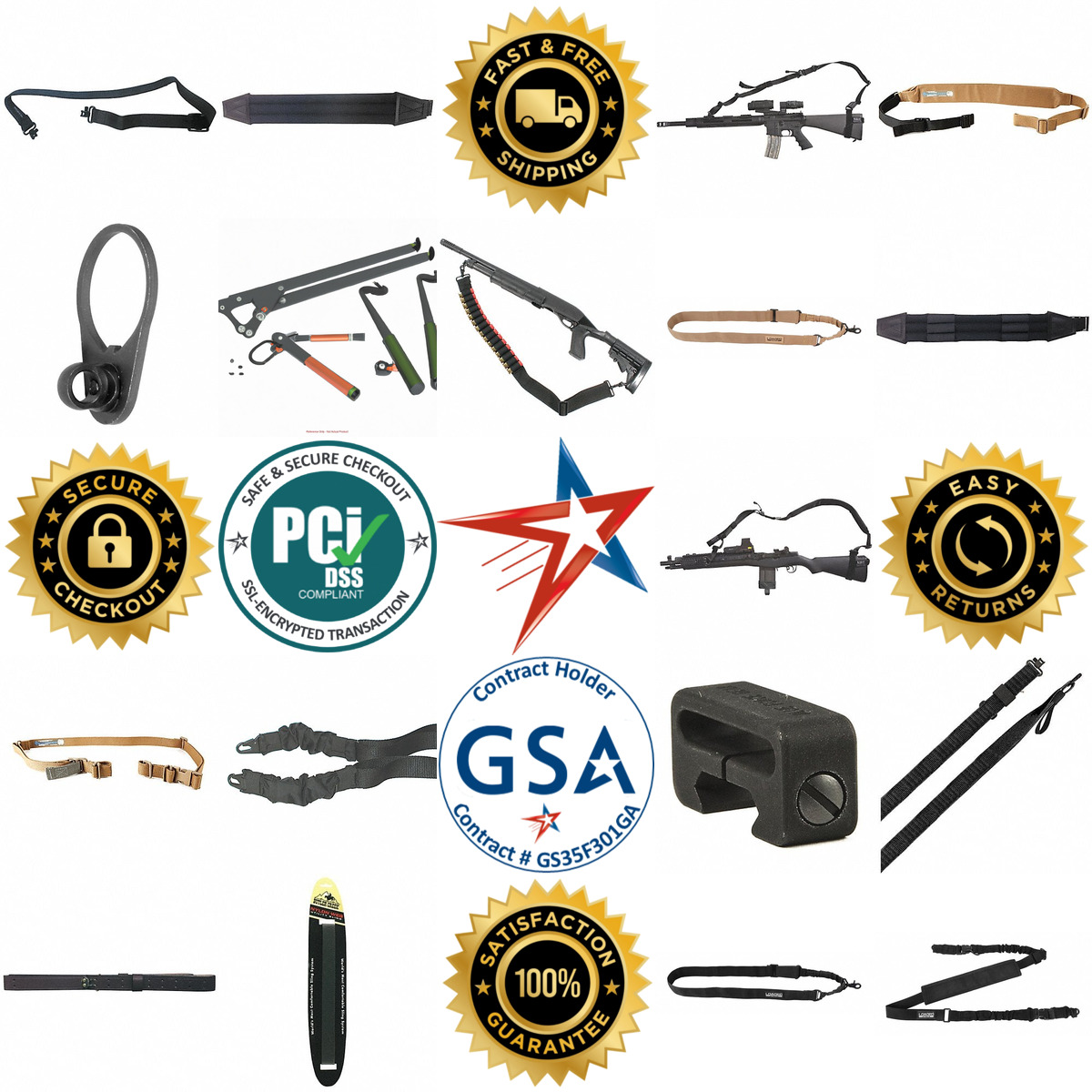A selection of Rifle Stocks and Slings products on GoVets