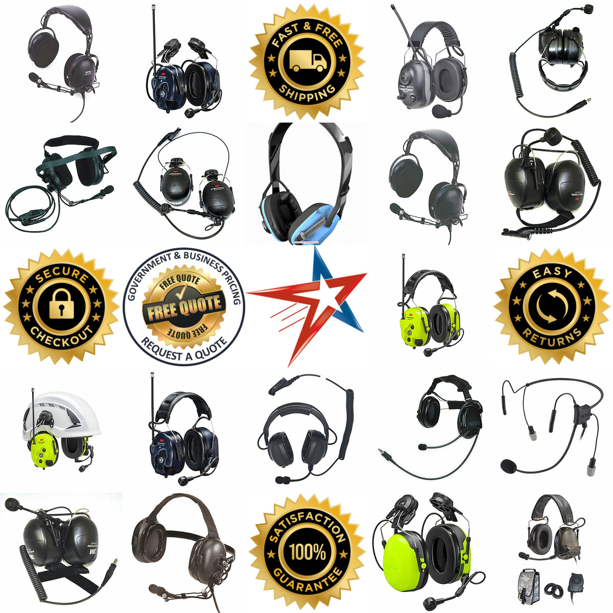 A selection of Noise Reducing Communication Headsets products on GoVets
