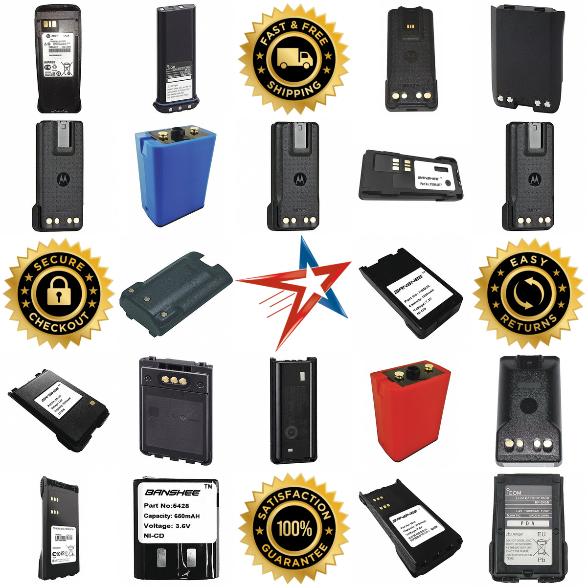 A selection of Two Way Radio Battery Packs products on GoVets