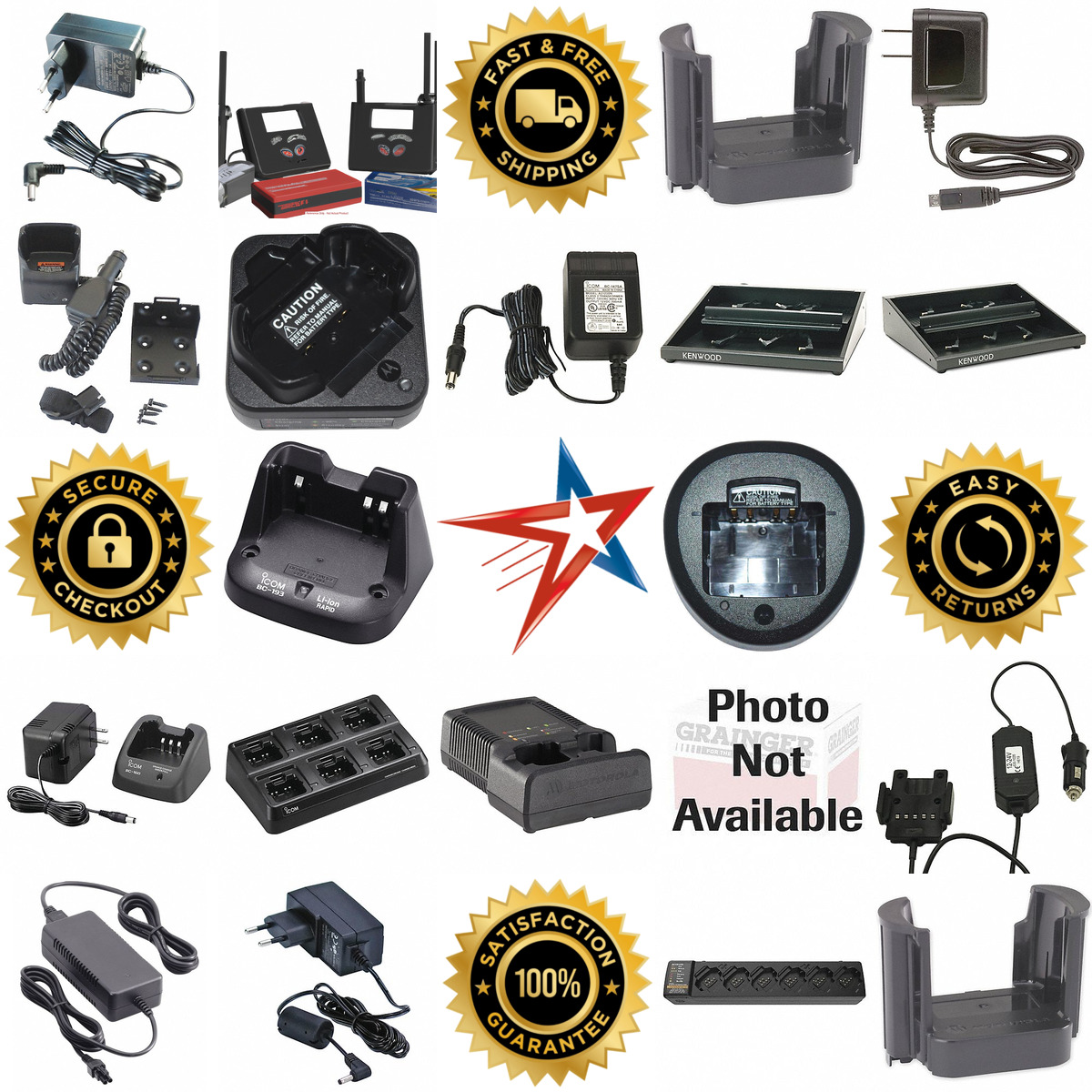 A selection of Two Way Radio Chargers and Charging Kits products on GoVets