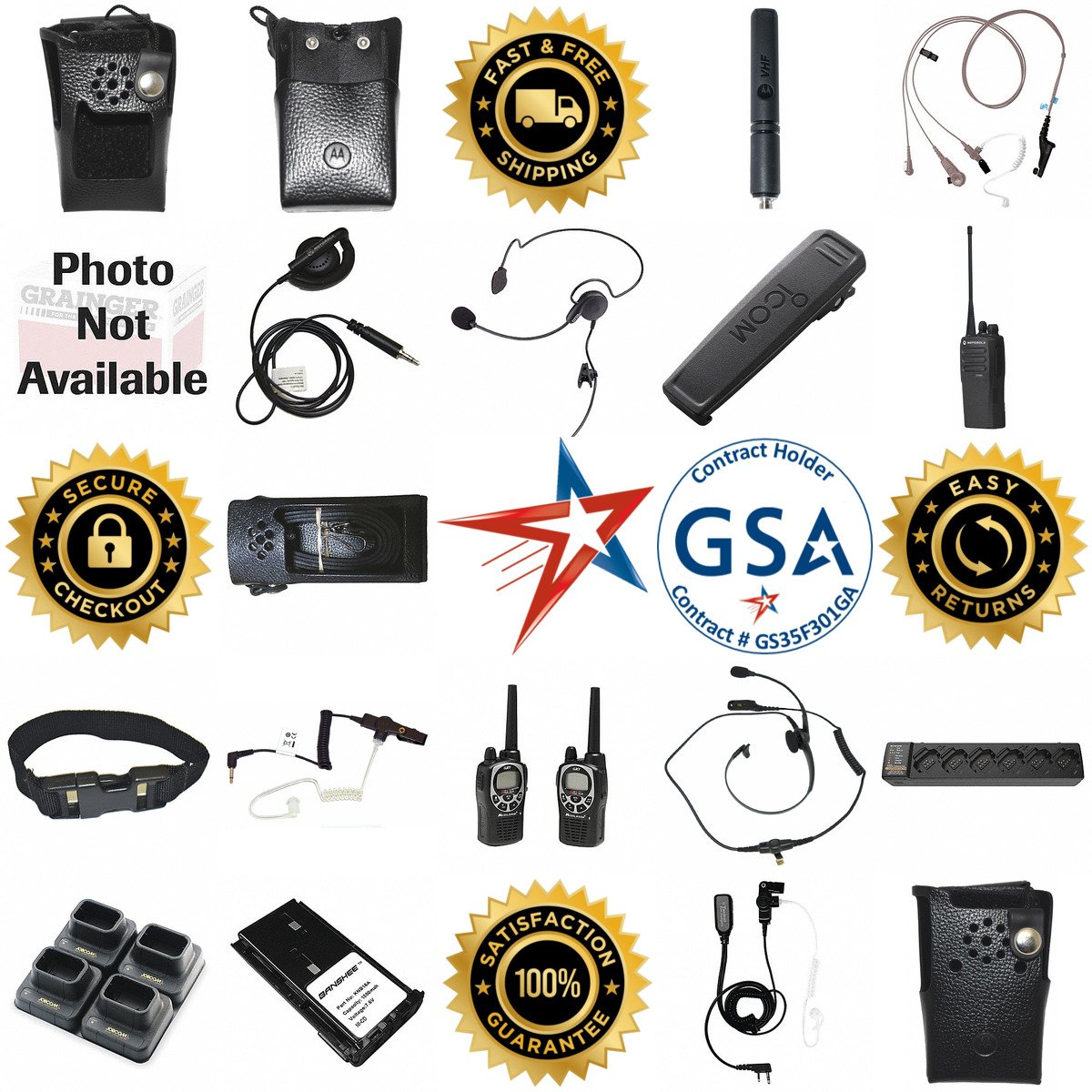 A selection of Two Way Radios and Accessories products on GoVets