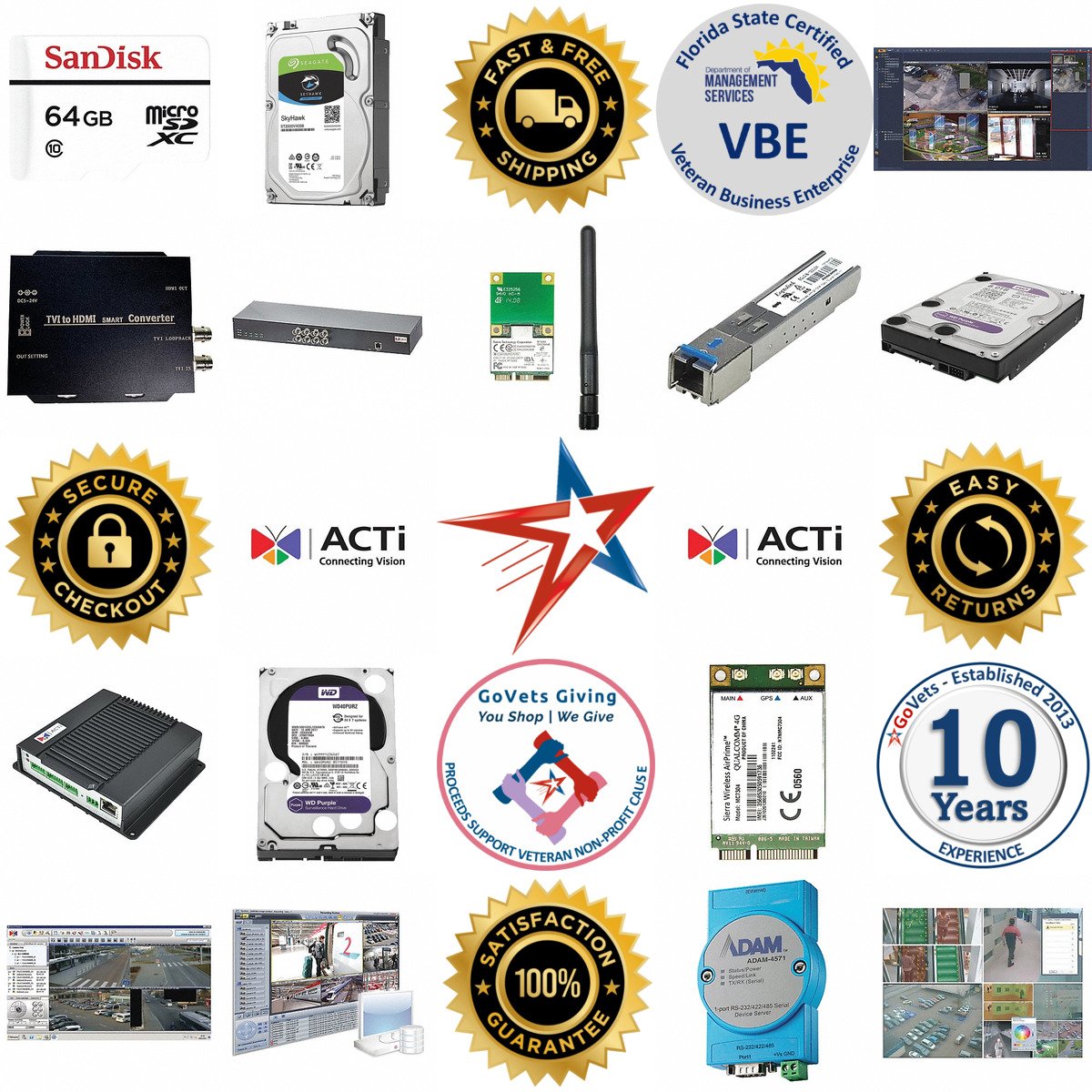 A selection of Video Surveillance Accessories products on GoVets