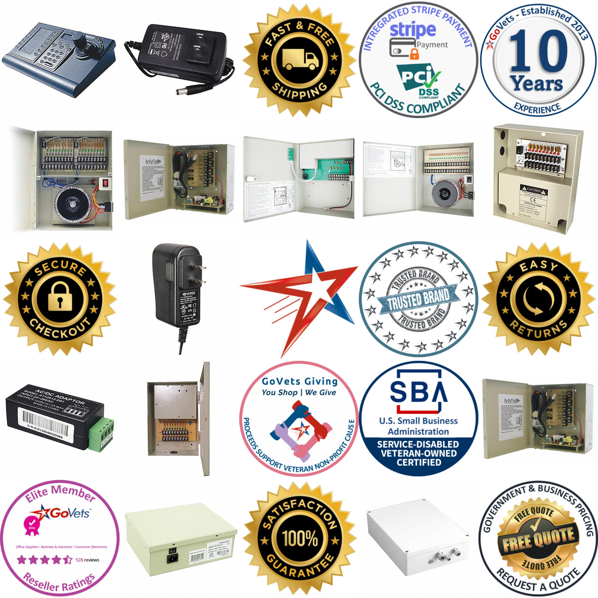 A selection of Video Surveillance Power Supplies products on GoVets