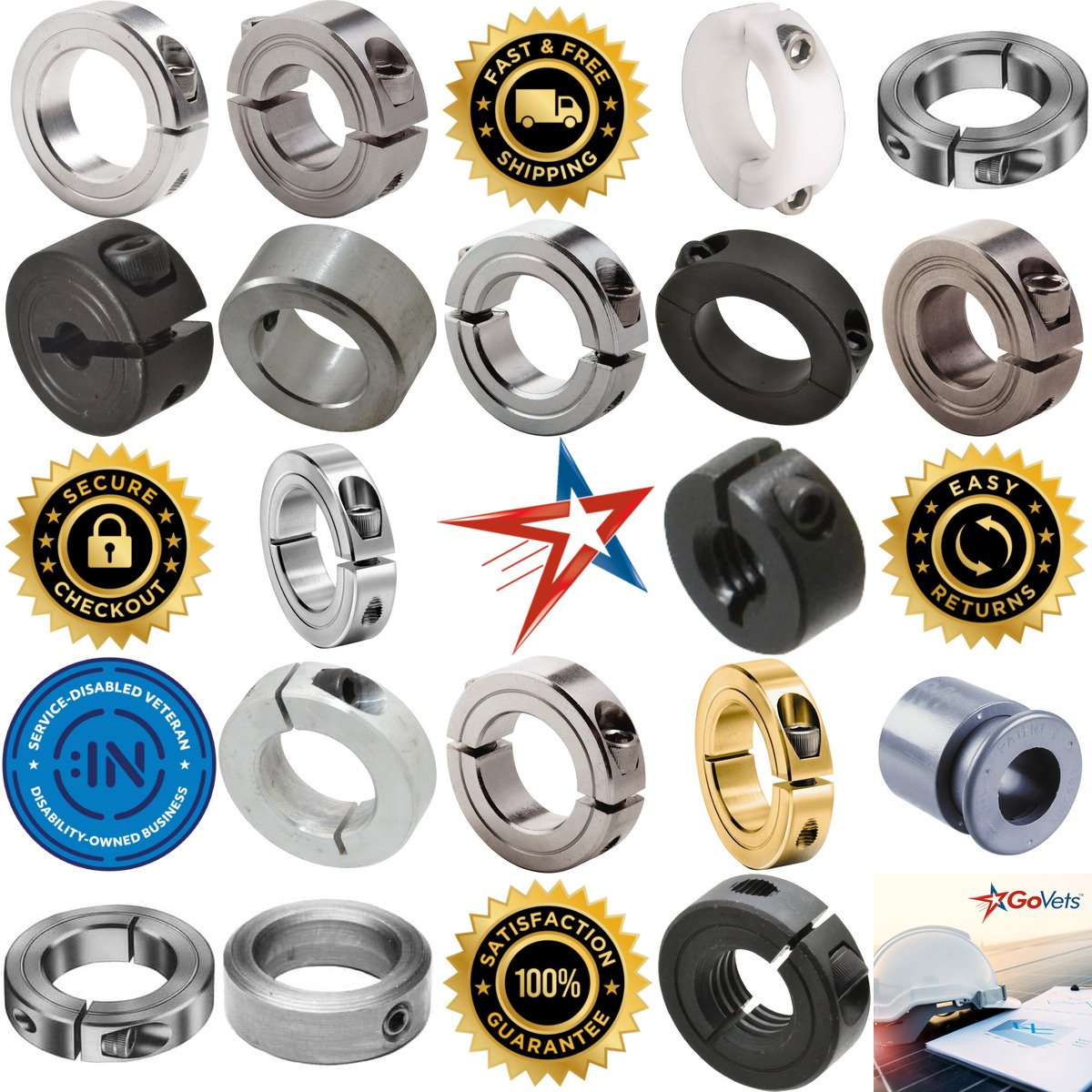 A selection of Shaft and Clamp Collars products on GoVets