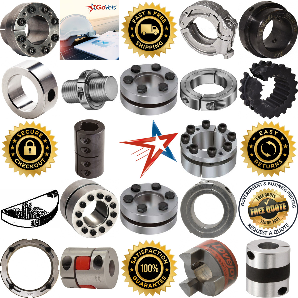 A selection of Shaft Collars Couplings Mounts and Keys products on GoVets