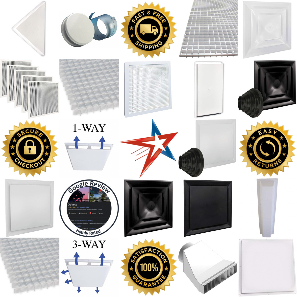 A selection of Registers and Diffusers products on GoVets