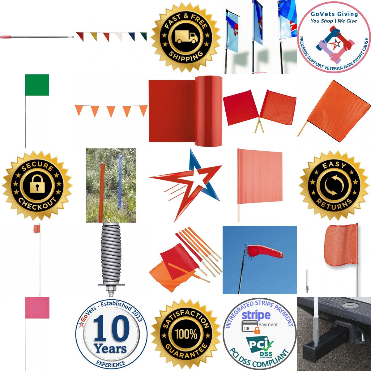 A selection of Flags and Flag Poles products on GoVets