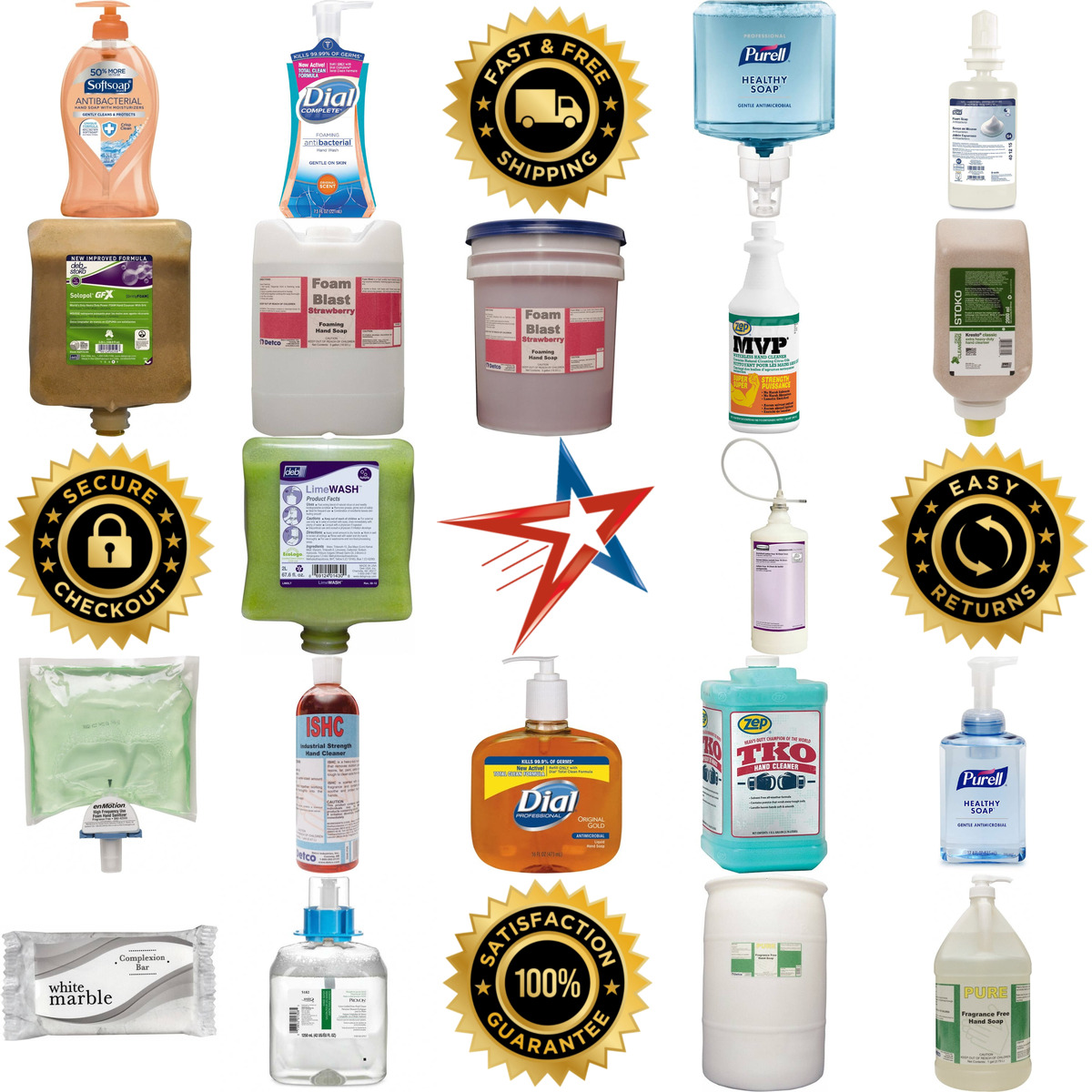 A selection of Hand Cleaners and Soap products on GoVets