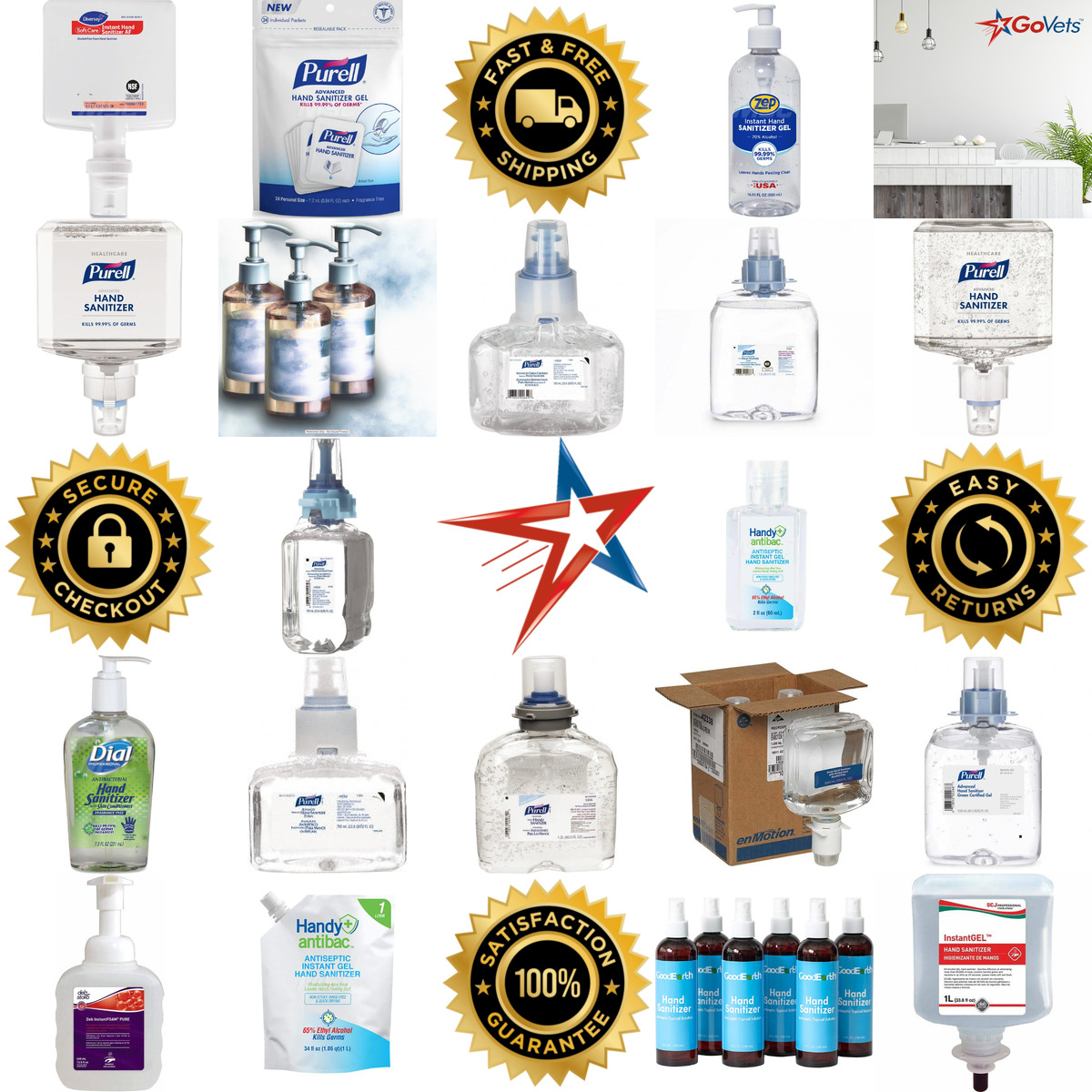 A selection of Hand Sanitizers products on GoVets