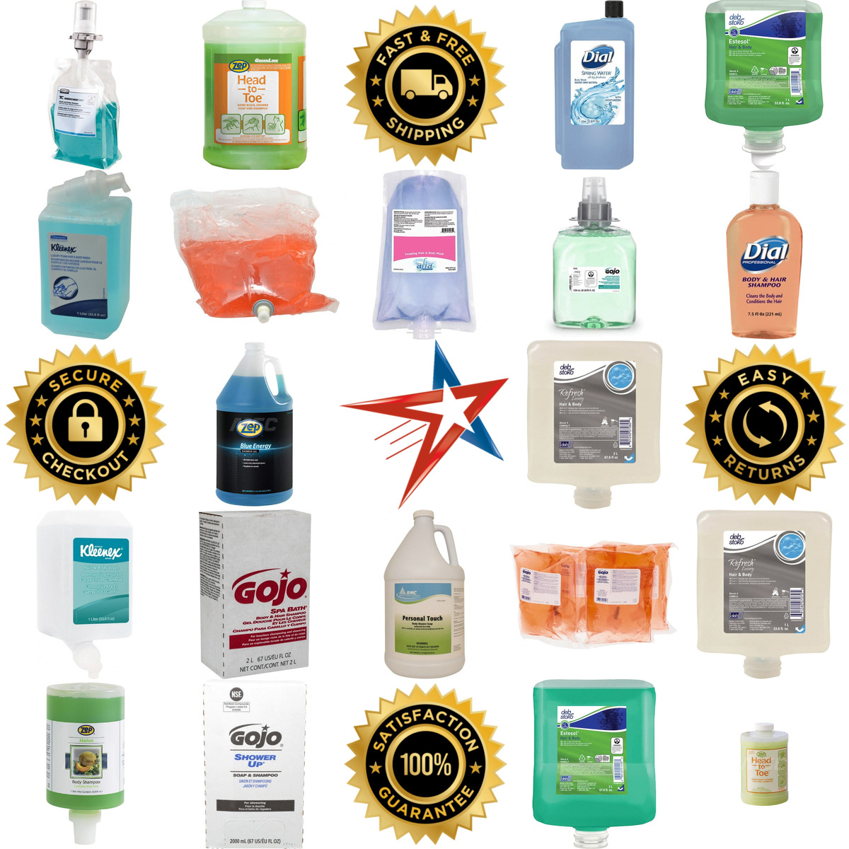 A selection of Shampoo and Body Wash products on GoVets