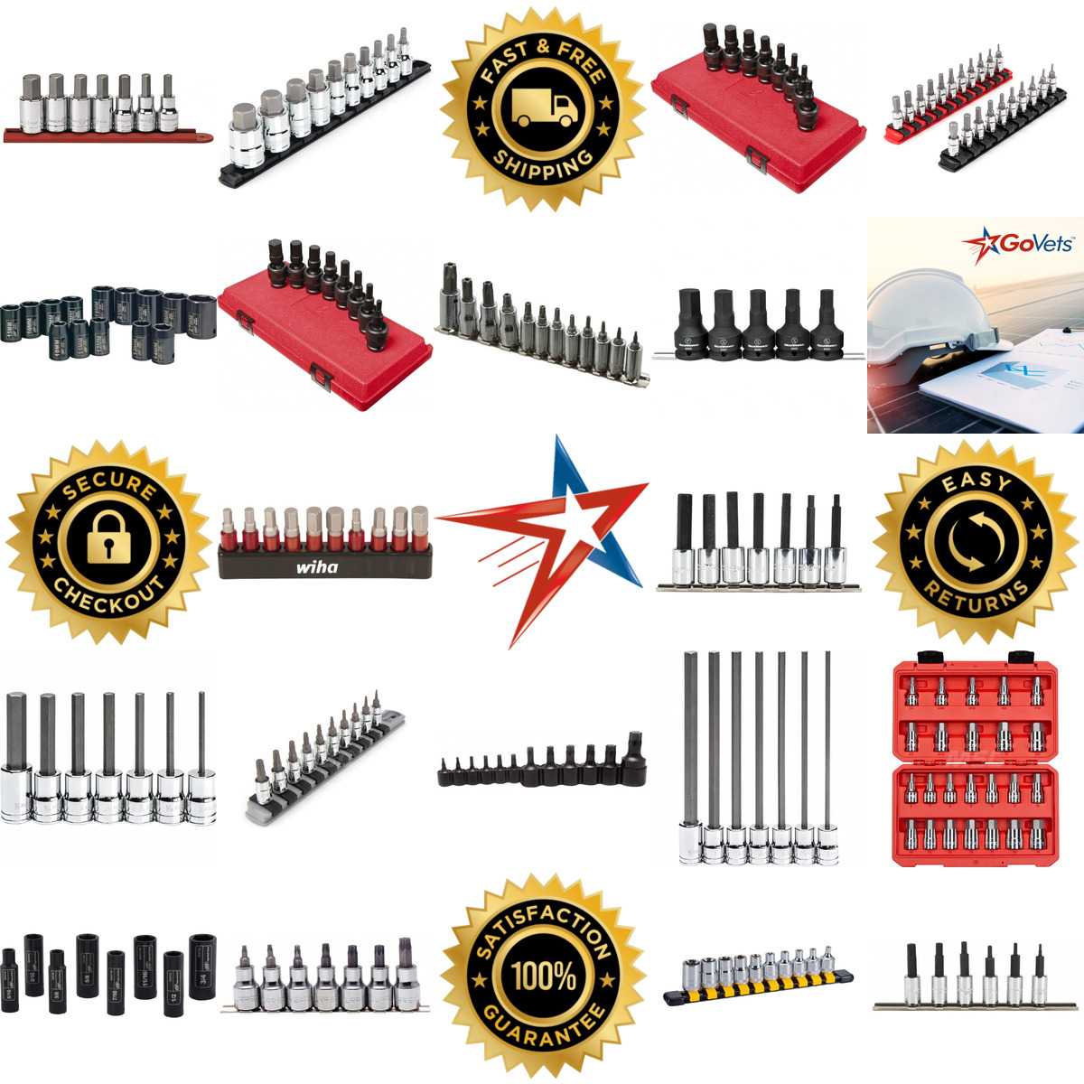 A selection of Hex and Torx Bit Socket Sets products on GoVets