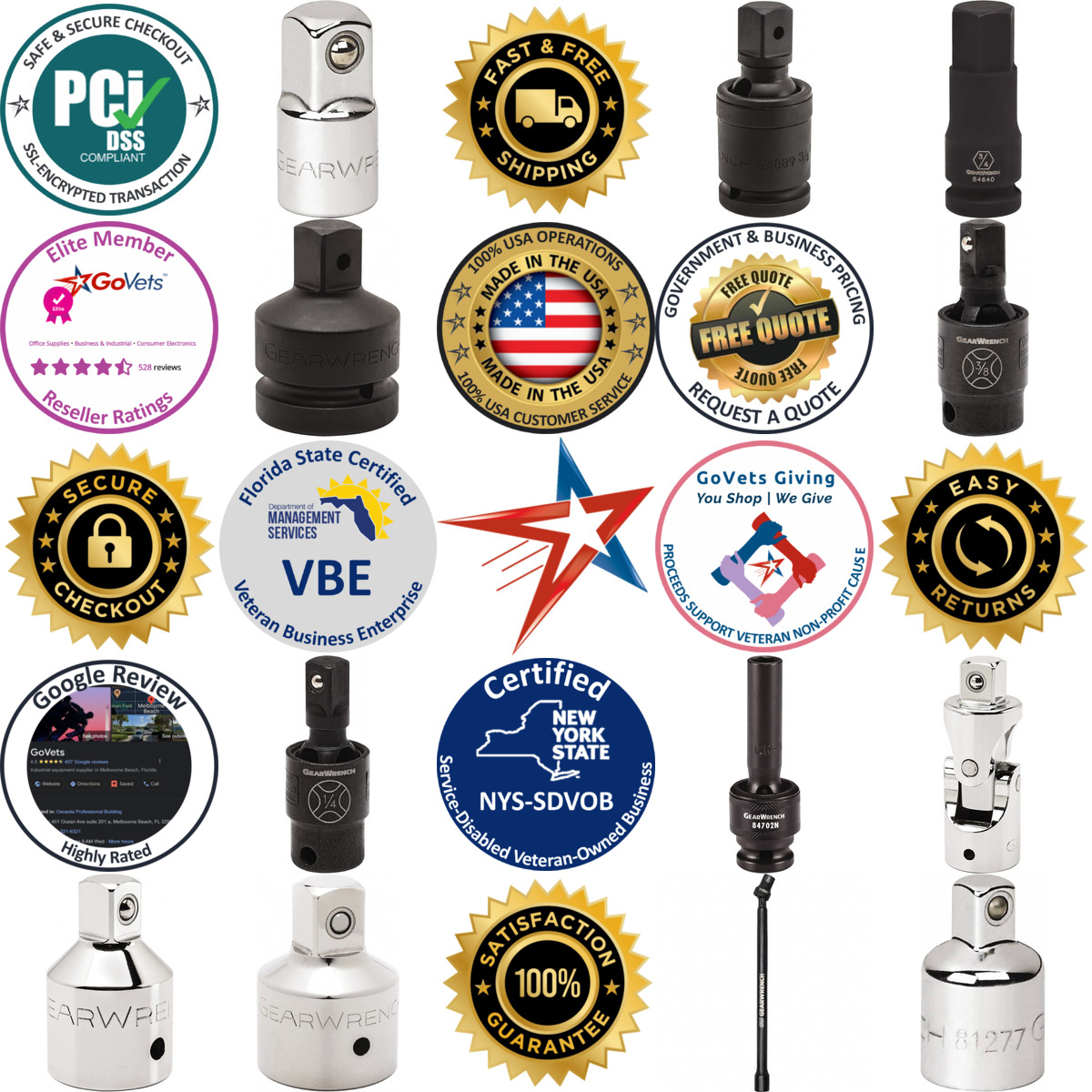 A selection of Gearwrench products on GoVets