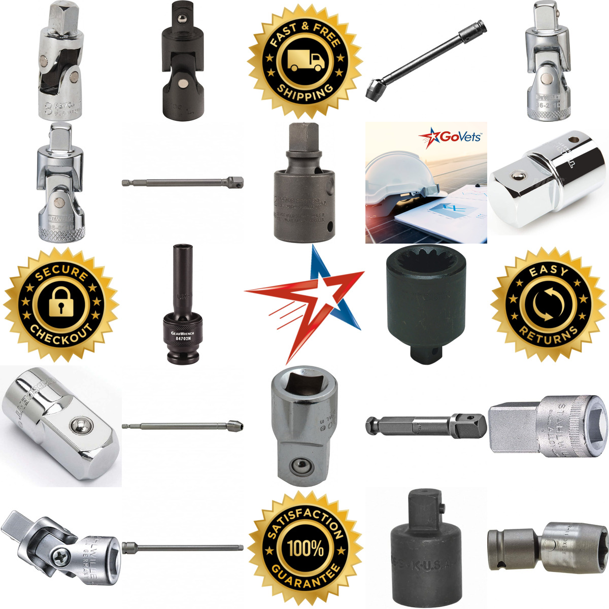 Millions of Products A selection of Socket Adapters and Universal Joints products on GoVets