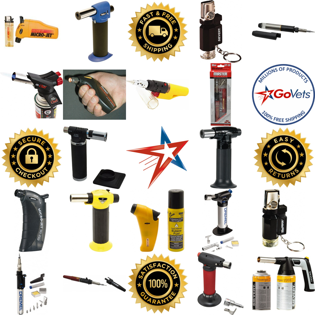 Millions of Products A selection of Butane Torches and Butane Soldering Irons products on GoVets